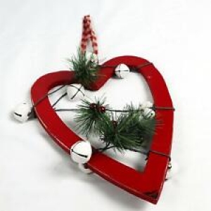 Wooden Small Red Heart Christmas Wall Decorations Home Xmas Party Home Showpiece Review