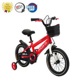 KAKU Red 12 14 16 18 Inch Kids Bike With Training Wheels For Toddler Girls Boys Review