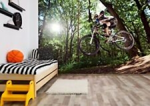 3D Bicycle Forest G1726 Wallpaper Mural Self-adhesive Removable Sticker Joy Review