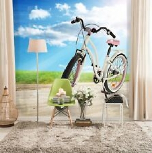 3D Bicycle Blue Sky G109 Transport Wallpaper Mural Self-adhesive Removable Wendy Review