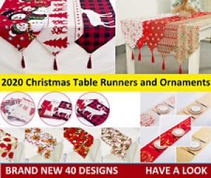 Christmas Table Runner Ornaments Christmas Decorations for Home New Year 2020 Review