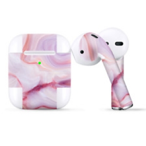 Skins Wraps compatible for Apple Airpods  Pink Stone Marble Geode Review