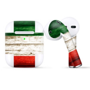 Skins Wraps compatible for Apple Airpods  flag italy grunge distressed country Review