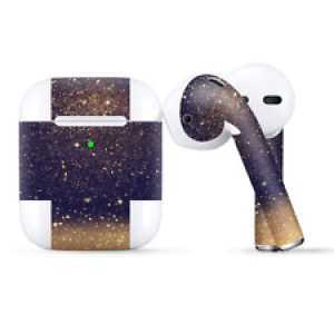 Skins Wraps compatible for Apple Airpods  gold dust lens flare glitter Review