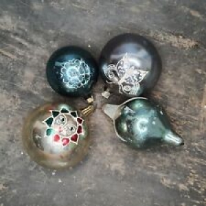 Ornament 4 pieces balls, Christmas decorations, soviet decor, ussr, vintage Review