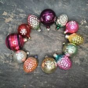 Ornament, 12 pieces Christmas decorations (balls, cones), New Year’s decor, vint Review
