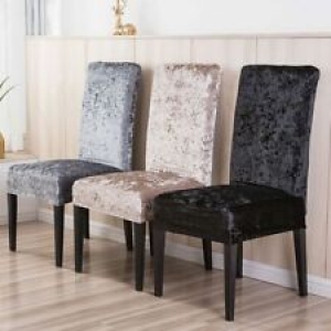 1/2/4 Pieces Velvet Shiny Fabric Chair Covers Universal Size Stretch Seat Cover Review