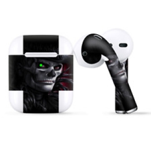 Skins Wraps compatible for Apple Airpods  Dead Mask Skull Face Hat Review