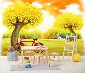 3D Autumn Trees Bicycle 17743NA Wallpaper Wall Murals Removable Wallpaper Fay Review