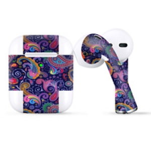 Skins Wraps compatible for Apple Airpods  Purple Paisley Review