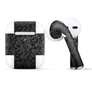 Skins Wraps compatible for Apple Airpods  Black Floral Review