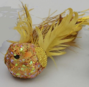 Gold Feathered Bird Christmas Decorations / Ornaments 16cm Pack x4 Review