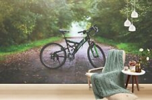 3D Forest Bicycle P44 Transport Wallpaper Mural Self-adhesive Removable Zoe Review