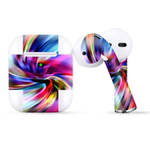 Skins Wraps compatible for Apple Airpods  color swirls trippy Review