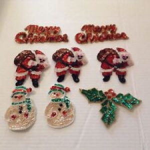 VINTAGE SEQUIN & BEADED CHRISTMAS DECORATIONS- 8 TOTAL Review