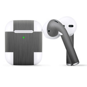 Skins Wraps compatible for Apple Airpods  Brushed Metallic Pattern Review