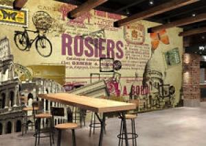 3D bicycle stamp painted Wall Paper wall Print Decal Wall Deco Indoor wall Mural Review