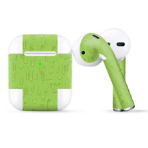 Skins Wraps compatible for Apple Airpods  Dripping Cartoon Slime Green Review
