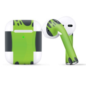 Skins Wraps compatible for Apple Airpods  Stretched Slime Green Review
