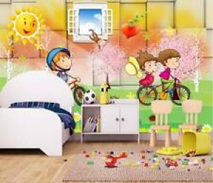 3D Bicycle Cute Kids 8499NA Wallpaper Wall Mural Removable Self-adhesive Fay Review