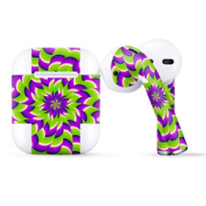 Skins Wraps compatible for Apple Airpods  Trippy Psychedelic Motion swirl Review