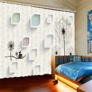 Nice Dandelion Bicycle 3D Curtain Blockout Photo Printing Curtains Drape Fabric Review