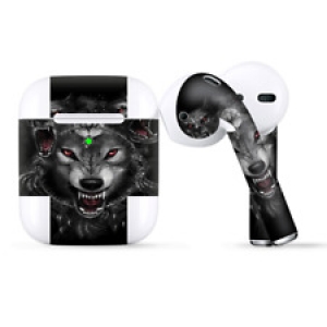 Skins Wraps compatible for Apple Airpods  Angry Wolves Pack Howling Review