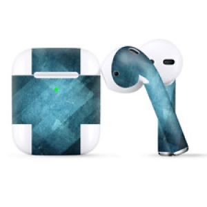 Skins Wraps compatible for Apple Airpods  Blue Grunge Review
