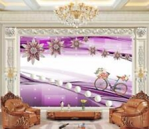 3D Flower Bicycle ZHUA6701 Wallpaper Wall Murals Removable Self-adhesive Amy Review