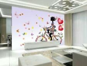 3D Bicycle Butterfly ZHUA3643 Wallpaper Wall Murals Removable Self-adhesive Zoe Review