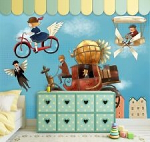 3D Boys Bicycle ZHUA2978 Wallpaper Wall Murals Removable Self-adhesive Zoe Review