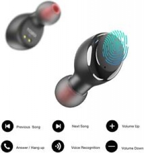 Black TOZO Wireless Earbuds Bluetooth Headphones Touch Control! Cool Accessory!! Review