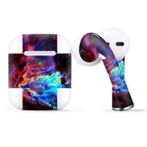 Skins Wraps compatible for Apple Airpods  Cosmic Color Galaxy Universe Review