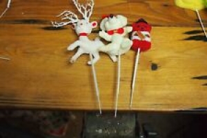Vintage Mouse, Reindeer & Bear Flocked Bouquet or wreath Christmas decorations Review