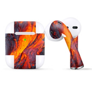 Skins Wraps compatible for Apple Airpods  Charred Lava volcano ash Review