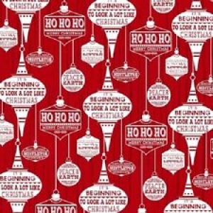 HOLIDAY TRADITIONS RED CHRISTMAS DECORATIONS ORNAMENTS FABRIC NO. 19 Review