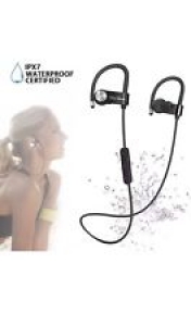 Bluetooth Headphones Wireless IPX7 Waterproof Earphones w/ HD Stereo and Deep Review