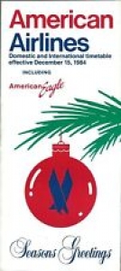 Airline Timetable – American – 15/12/84 – Christmas Decorations cover  Review