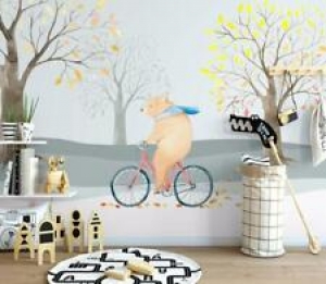 3D Bicycle Bear A71 Wallpaper Wall Mural Removable Self-adhesive Sticker Zoe Review