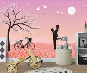 3D Couple Bicycle A27 Wallpaper Wall Mural Removable Self-adhesive Sticker Zoe Review
