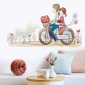 3D Couple Bicycle 912 Wallpaper Murals Floor Wall Print Decal Wall Sticker AU Review