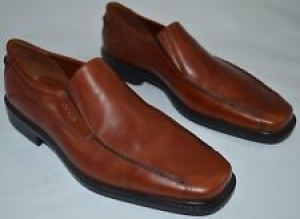Ecco Mens Comfort Pinch Bicycle Toe Loafers Cognac Brown Leather Sz EU 45 US 11 Review