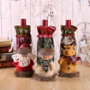 Christmas Wine Bottle Decorations New Year 2021 Santa Claus Bottle Cover Review