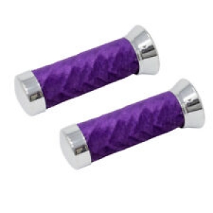 Original Lowrider Velour Swirl Grips With Chrome End Cap Lowrider Bicycle PURPLE Review