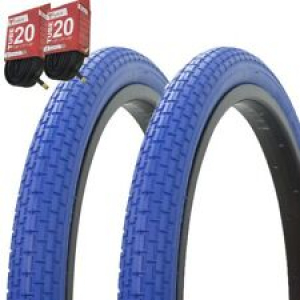 1PAIR! Bicycle Bike Tires & Tubes 20″ x 1.75″ Blue/Blue Sidewall G-5009 Review