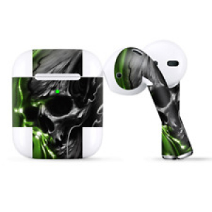 Skins Wraps compatible for Apple Airpods  Dark Skull Review
