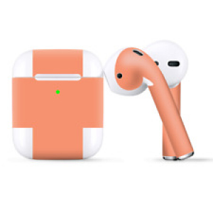 Skins Wraps compatible for Apple Airpods  Solid Peach Review