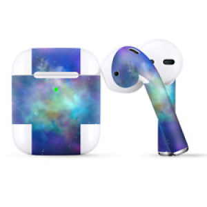 Skins Wraps compatible for Apple Airpods  lavender blue purple galaxy Review