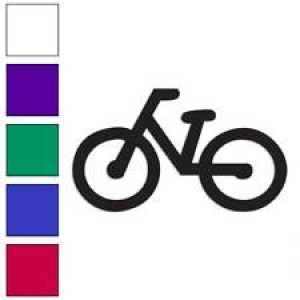 Bicycle Bike Symbol Decal Sticker Choose Color + Size #2351 Review