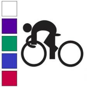 Bicycle Rider Exercise Decal Sticker Choose Color + Size #1294 Review